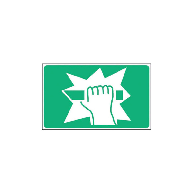 Signalétique Accès Urgence - Briser pour Accéder | Zone-Print
