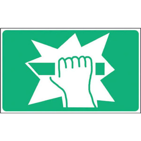 Signalétique Accès Urgence - Briser pour Accéder | Zone-Print