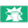 Signalétique Accès Urgence - Briser pour Accéder | Zone-Print