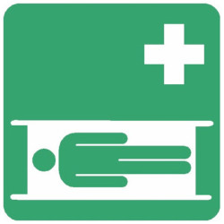 Panneau Civière Secours ISO 7010 E013 | Signalétique