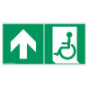 Panneau Évacuation PMR Haut | Signalétique Sécurité ISO 7010
