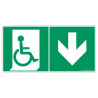 Panneau Évacuation PMR Bas | Sécurité ISO 7010 - Zone-Print