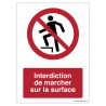 Panneau Interdiction Marcher Surface | Signalétique P019