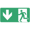 Panneau Évacuation Sortie Bas ISO 7010 | Signalétique Pro
