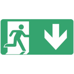 Panneau Évacuation Bas ISO 7010 | Sécurité Incendie