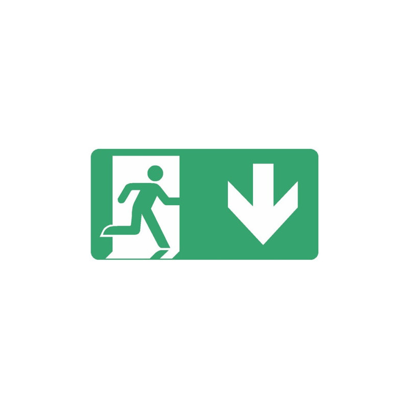 Panneau Évacuation Bas ISO 7010 | Sécurité Incendie