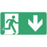 Panneau Évacuation Bas ISO 7010 | Sécurité Incendie