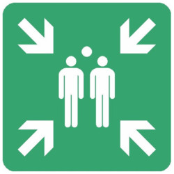 Panneau Point de Rassemblement ISO 7010 E007 | Zone-Print