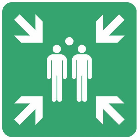 Panneau Point de Rassemblement ISO 7010 E007 | Zone-Print