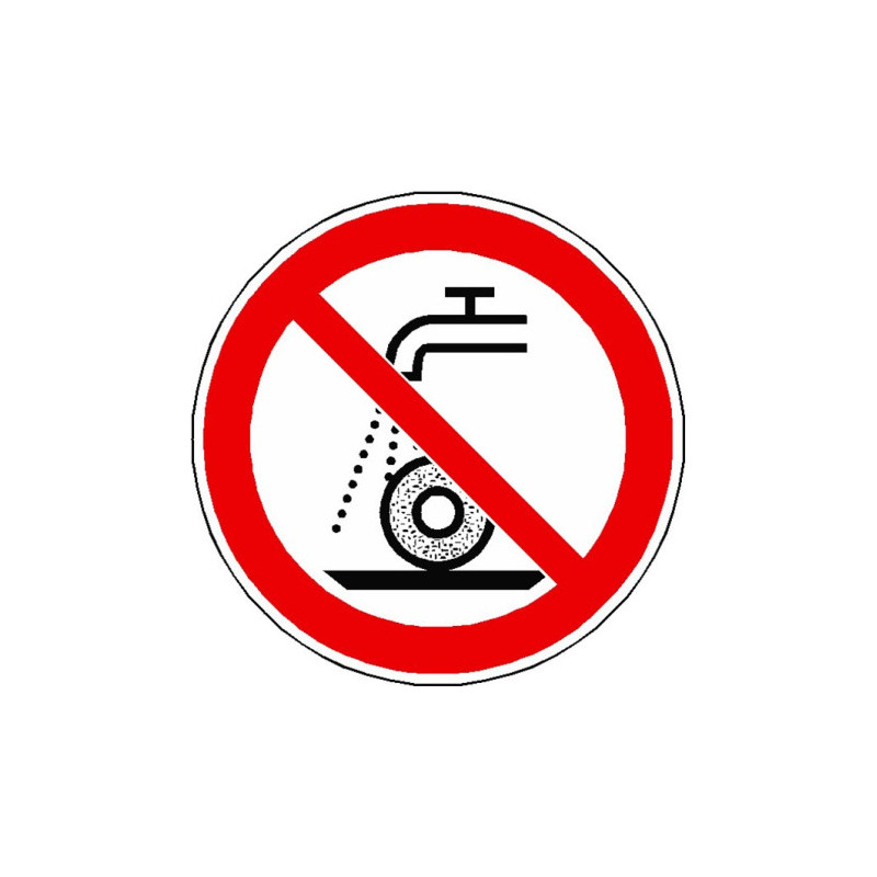Panneau Interdiction Rectification Humide ISO 7010 | Zone-Print