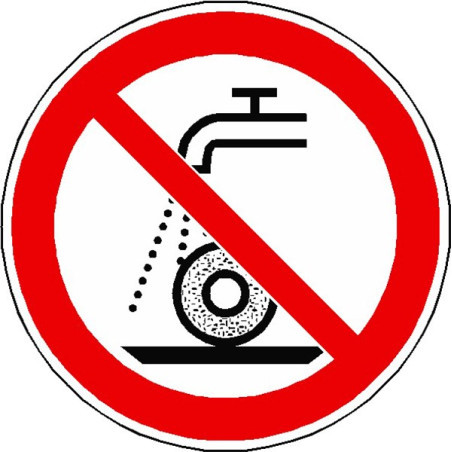Panneau Interdiction Rectification Humide ISO 7010 | Zone-Print