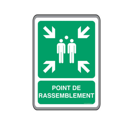 Panneau Point de Rassemblement ISO 7010 | Signalétique Pro