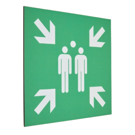 Panneau Point de Rassemblement Stratifié | Zone-Print