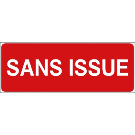 Panneau Sans Issue | Signalétique Industrielle B2B