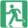 Signalétique Sortie Secours Gauche ISO 7010 | Zone-Print