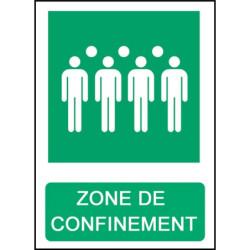 Panneau Zone de Confinement - Sécurité Industrielle Pro