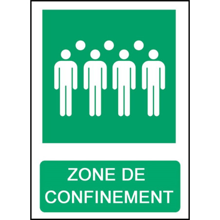 Panneau Zone de Confinement - Sécurité Industrielle Pro
