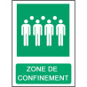 Panneau Zone de Confinement - Sécurité Industrielle Pro