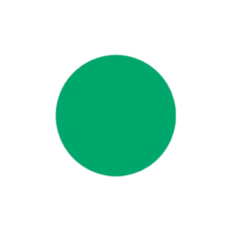 Pastille Adhésive Verte Signalétique Évacuation | Zone-Print