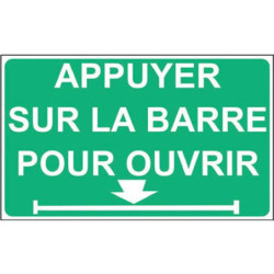 Picto Porte Barre Anti-Panique | Signalétique Industrielle