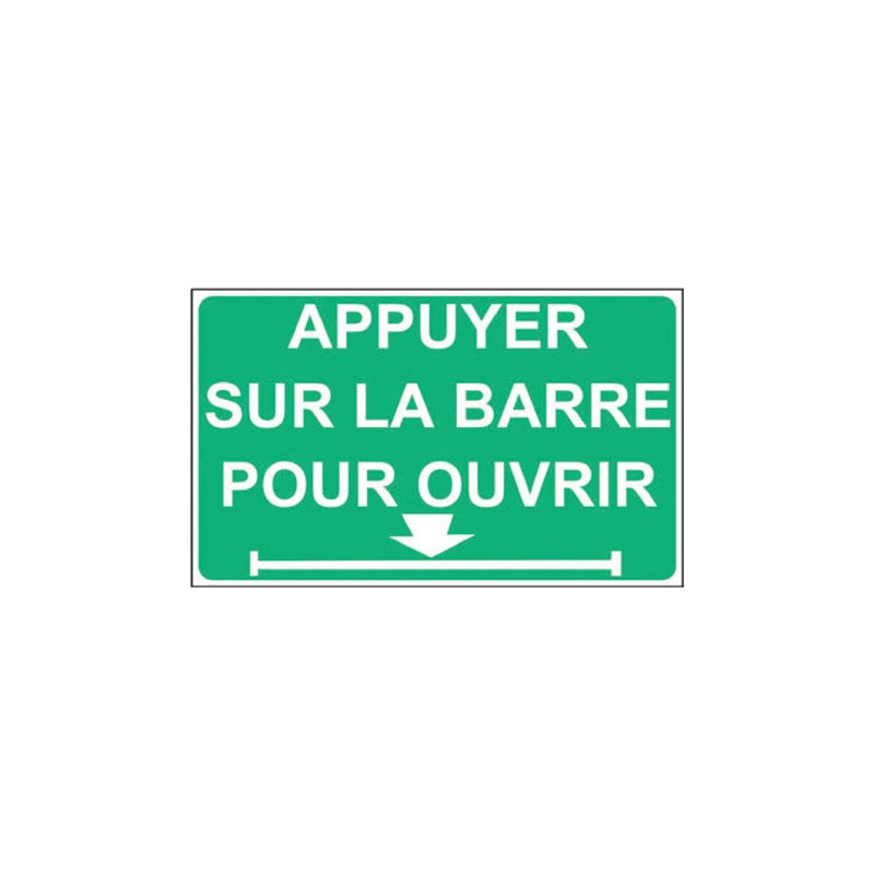 Picto Porte Barre Anti-Panique | Signalétique Industrielle