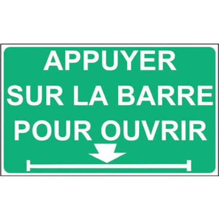 Picto Porte Barre Anti-Panique | Signalétique Industrielle