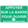 Picto Porte Barre Anti-Panique | Signalétique Industrielle