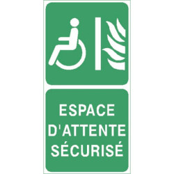 Pictogramme Espace Attente Sécurisé | Signalétique BTP