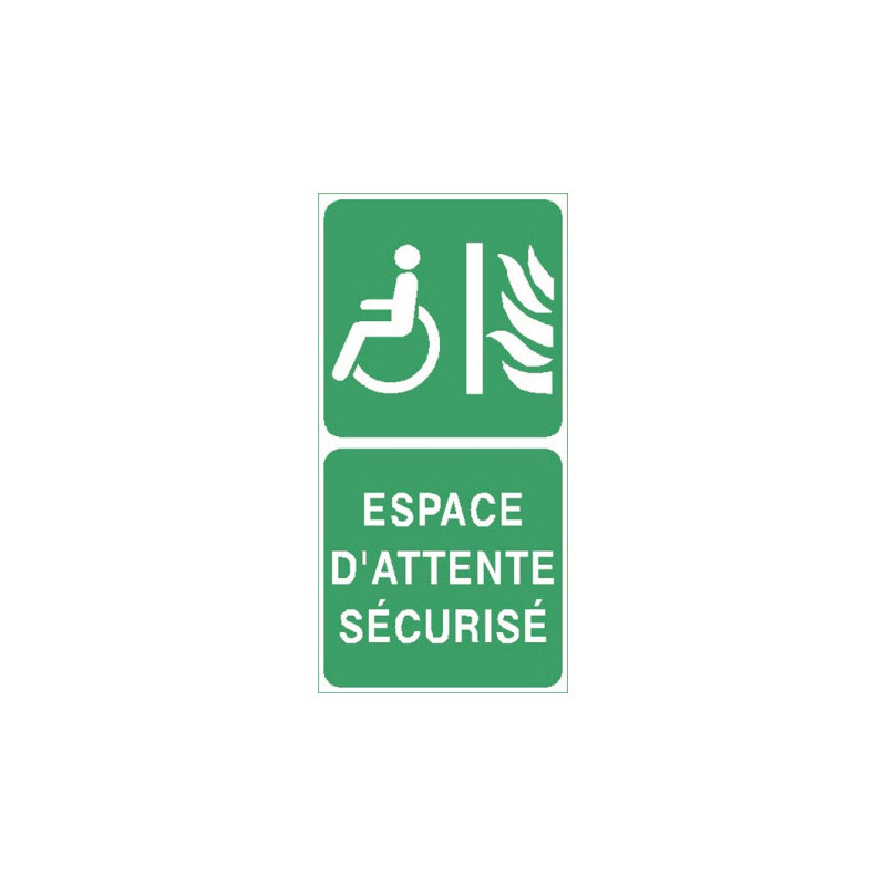 Pictogramme Espace Attente Sécurisé | Signalétique BTP