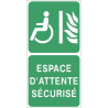 Pictogramme Espace Attente Sécurisé | Signalétique BTP