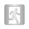 Plaque Porte Sortie Secours Droite | Alu Brossé | Zone Print