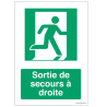 Panneau Sortie de Secours Droite E002 | Signalétique Industrielle