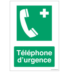 Signalisation Téléphone d'Urgence E004 - Zone-Print