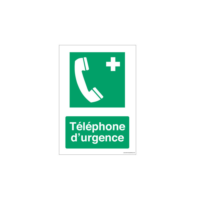 Signalisation Téléphone d'Urgence E004 - Zone-Print