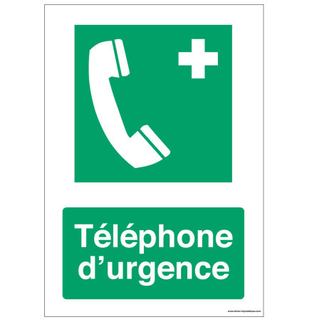 Signalisation Téléphone d'Urgence E004 - Zone-Print