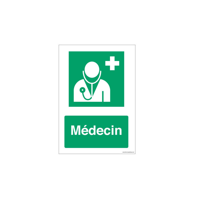 Panneau E009 Médecin | Signalétique Secours Industriel