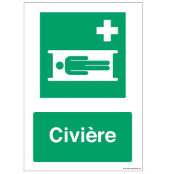 Signalisation Civière E013 ISO 7010 | Panneau Secours Zone-Print