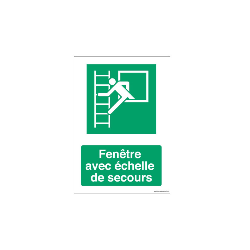 Signalisation E016 Fenêtre Échelle Secours | Sécurité Pro