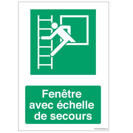 Signalisation E016 Fenêtre Échelle Secours | Sécurité Pro