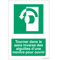 Panneau Obligatoire Ouverture Sens Inverse | Zone-Print