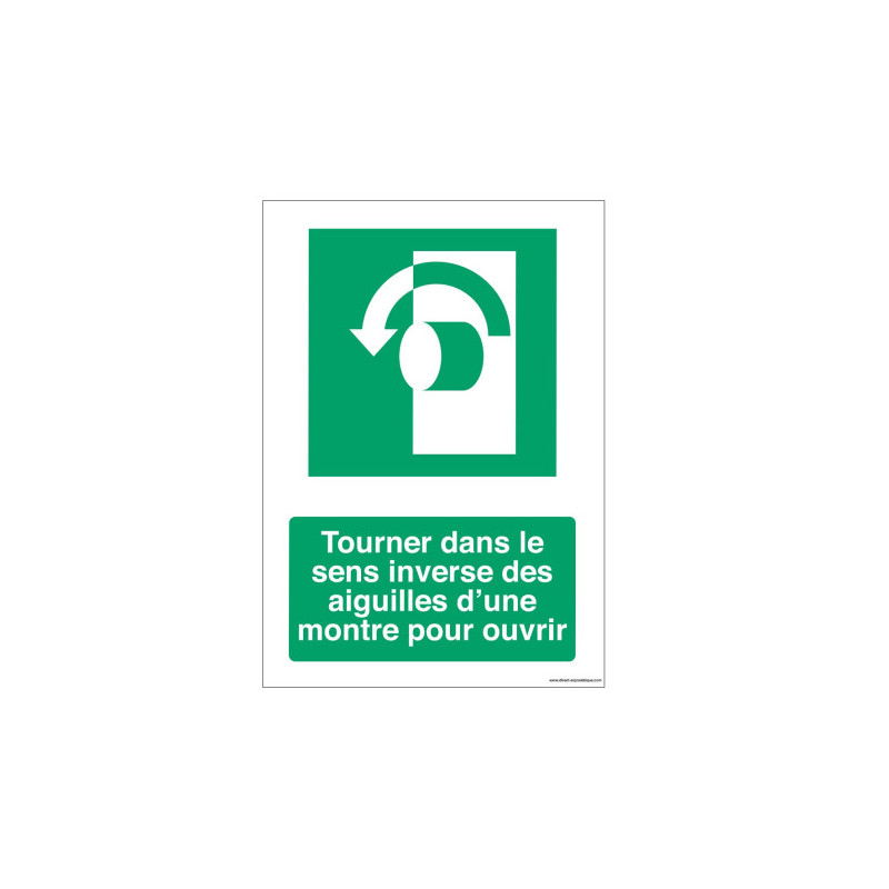 Panneau Obligatoire Ouverture Sens Inverse | Zone-Print