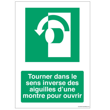 Panneau Obligatoire Ouverture Sens Inverse | Zone-Print