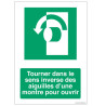 Panneau Obligatoire Ouverture Sens Inverse | Zone-Print