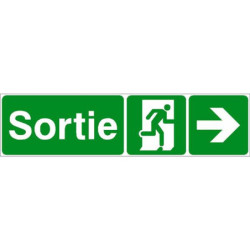 Signalétique Sortie Flèche Droite | Sécurité Industrielle