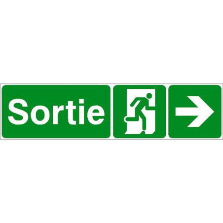 Signalétique Sortie Flèche Droite | Sécurité Industrielle