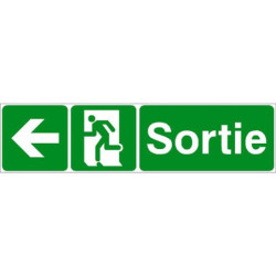 Panneau Sortie Flèche Gauche | Signalétique Industrielle