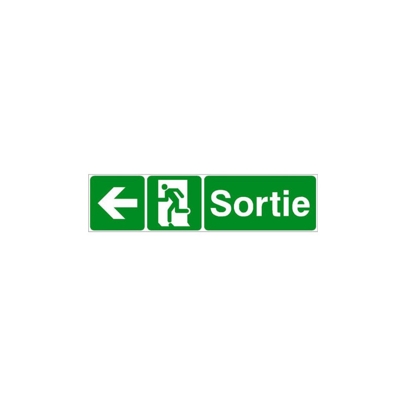 Panneau Sortie Flèche Gauche | Signalétique Industrielle