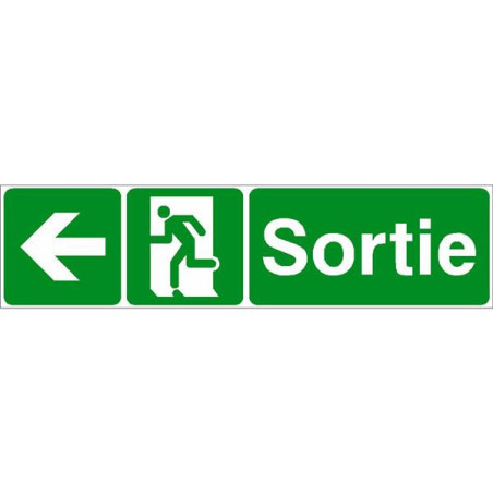 Panneau Sortie Flèche Gauche | Signalétique Industrielle