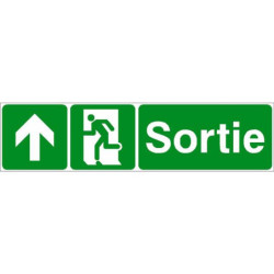 Panneau Sortie Flèche Haut - Signalétique Industrielle B2B