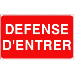 Panneau Interdiction d'Entrer Pro | Signalétique Zone-Print